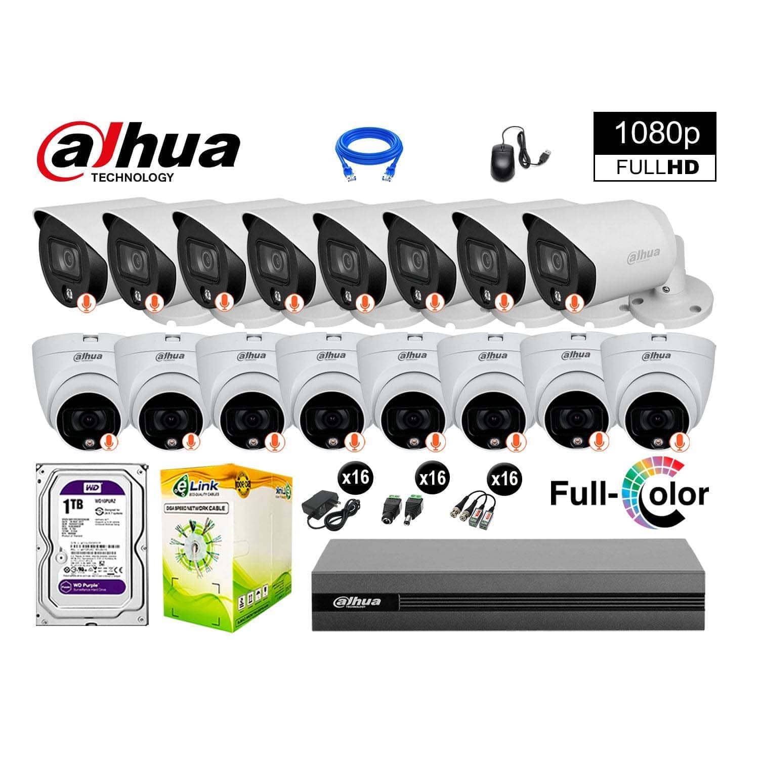 kit-16-camaras-dahua-xvr-16ch-1tera