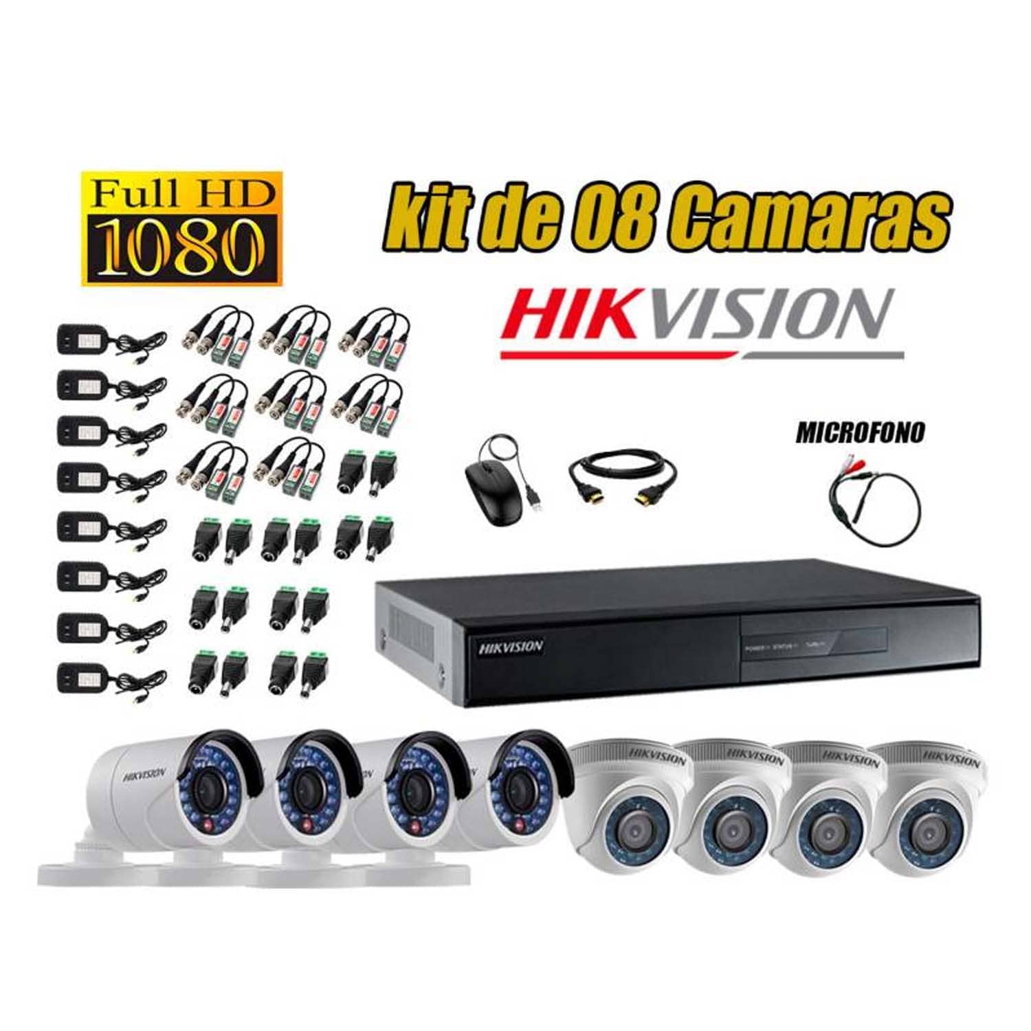 kit-8-camaras-hikvision-xvr-8ch-1tera